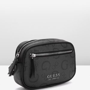 GUESS Brand Logo Printed Structured Sling Bag