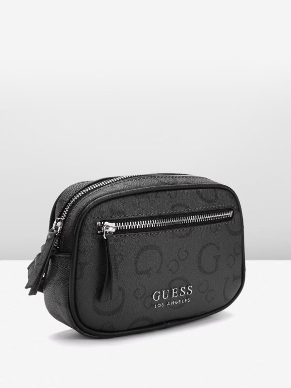 GUESS Brand Logo Printed Structured Sling Bag